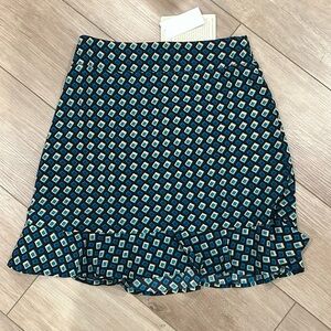 Band of Gypsies Blue and White Mini Skirt